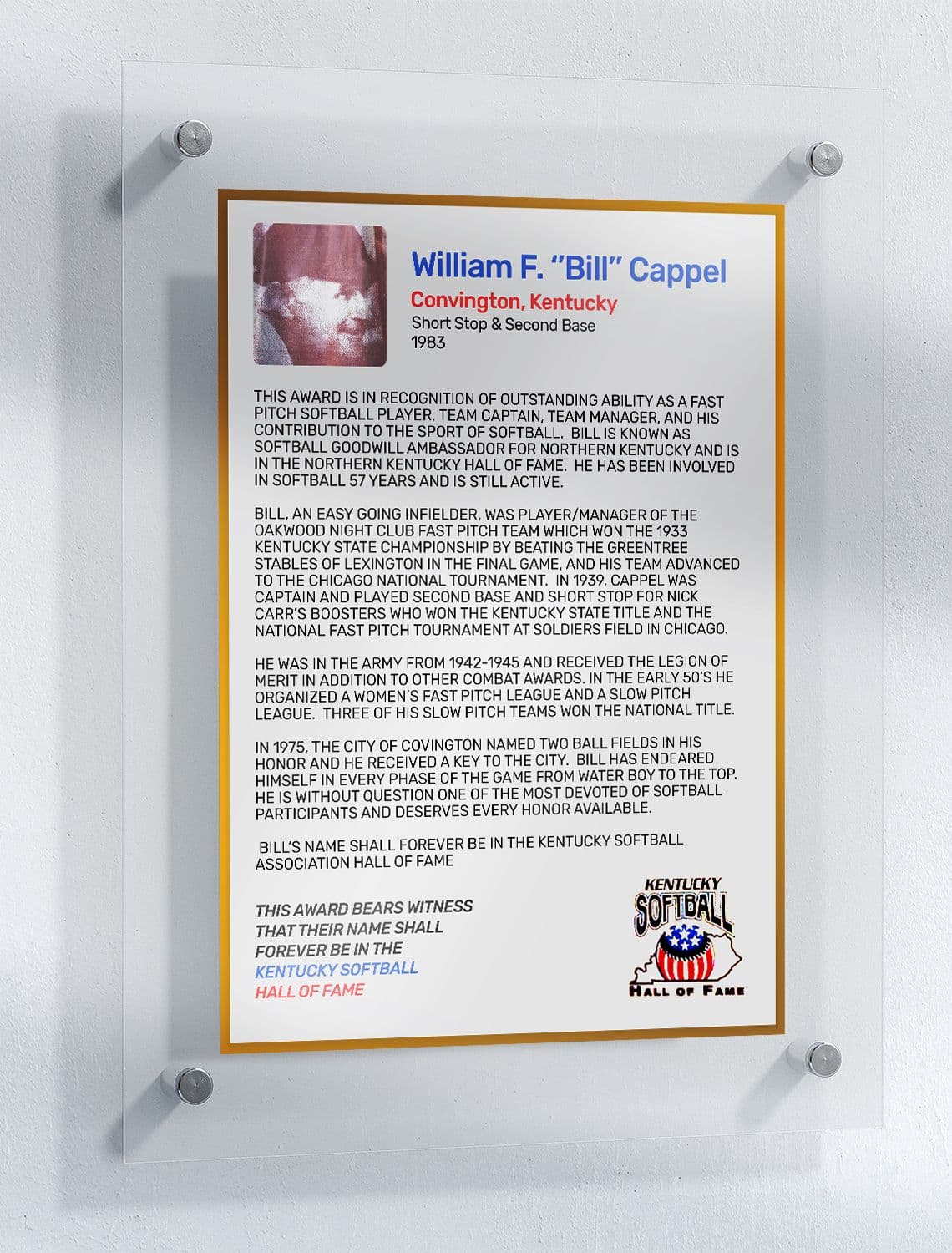 Cappel, William F. "Bill"