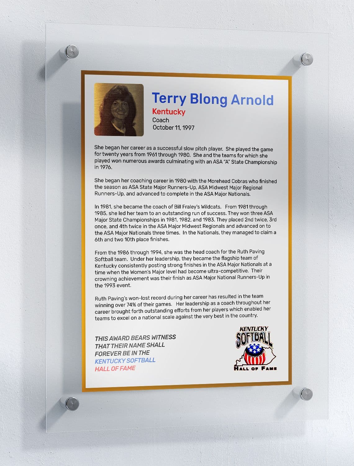Arnold, Terry Blong