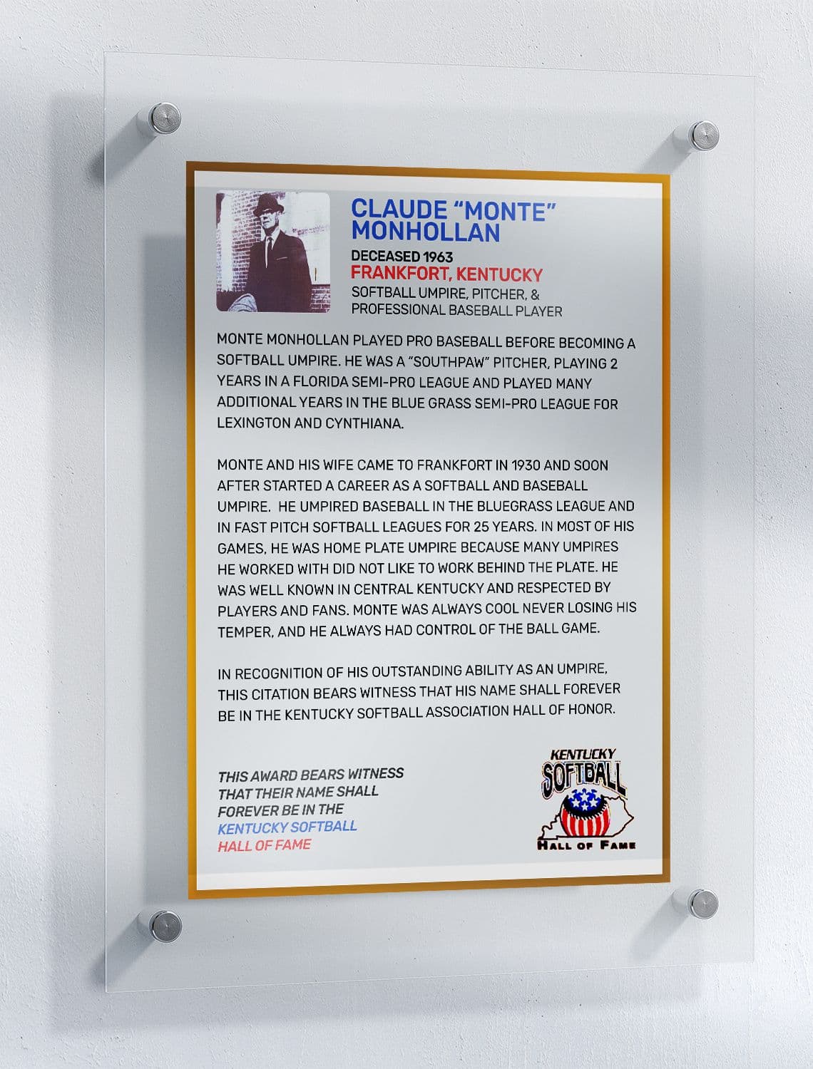 Monhollan, Claude "Monte"