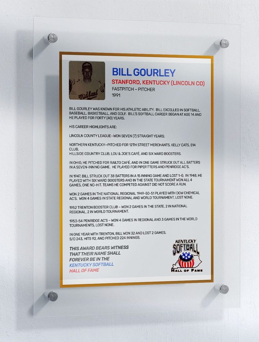 Gourley, Bill, Kentucky Softball Hall of Fame inductee