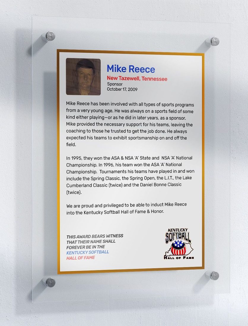 Reece, Mike, Kentucky Softball Hall of Fame