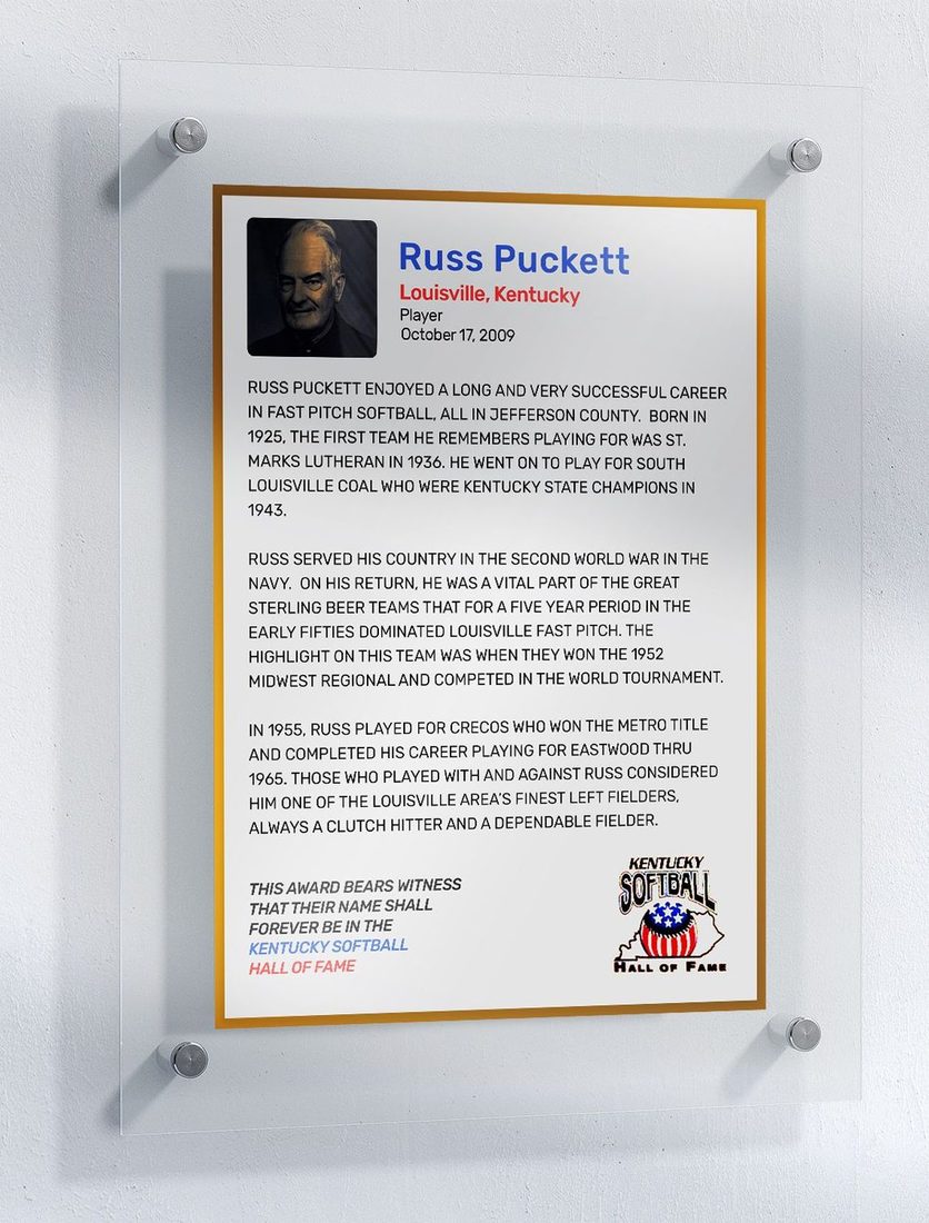 Puckett, Russ, Kentucky Softball Hall of Fame inductee