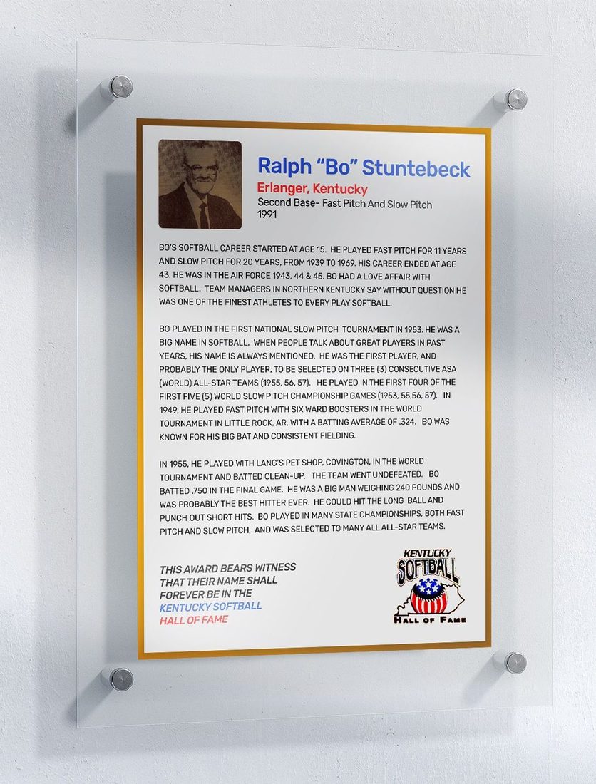 Stuntebeck, Ralph "Bo", Kentucky Softball Hall of Fame inductee