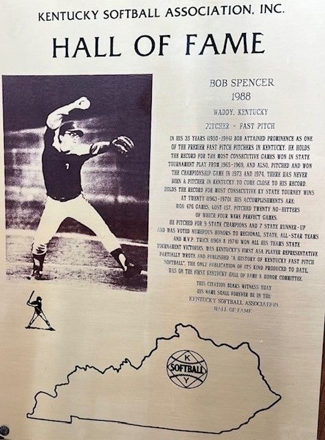Spencer, Bob, Kentucky Softball Hall of Fame inductee