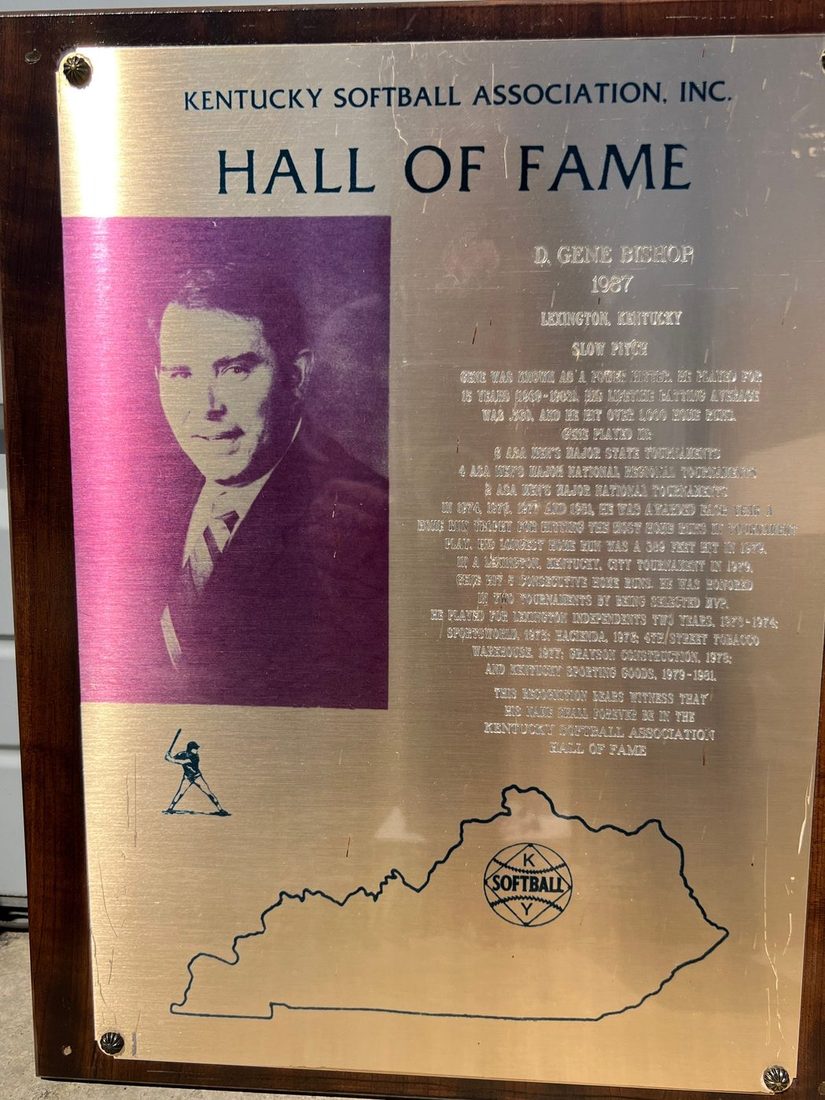 Bishop, D. Gene, Kentucky Softball Hall of Fame inductee